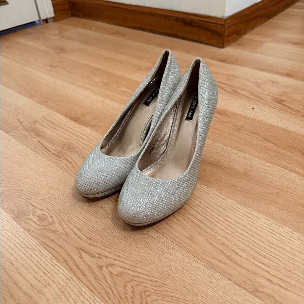 Shimmering Silver Women's Heels